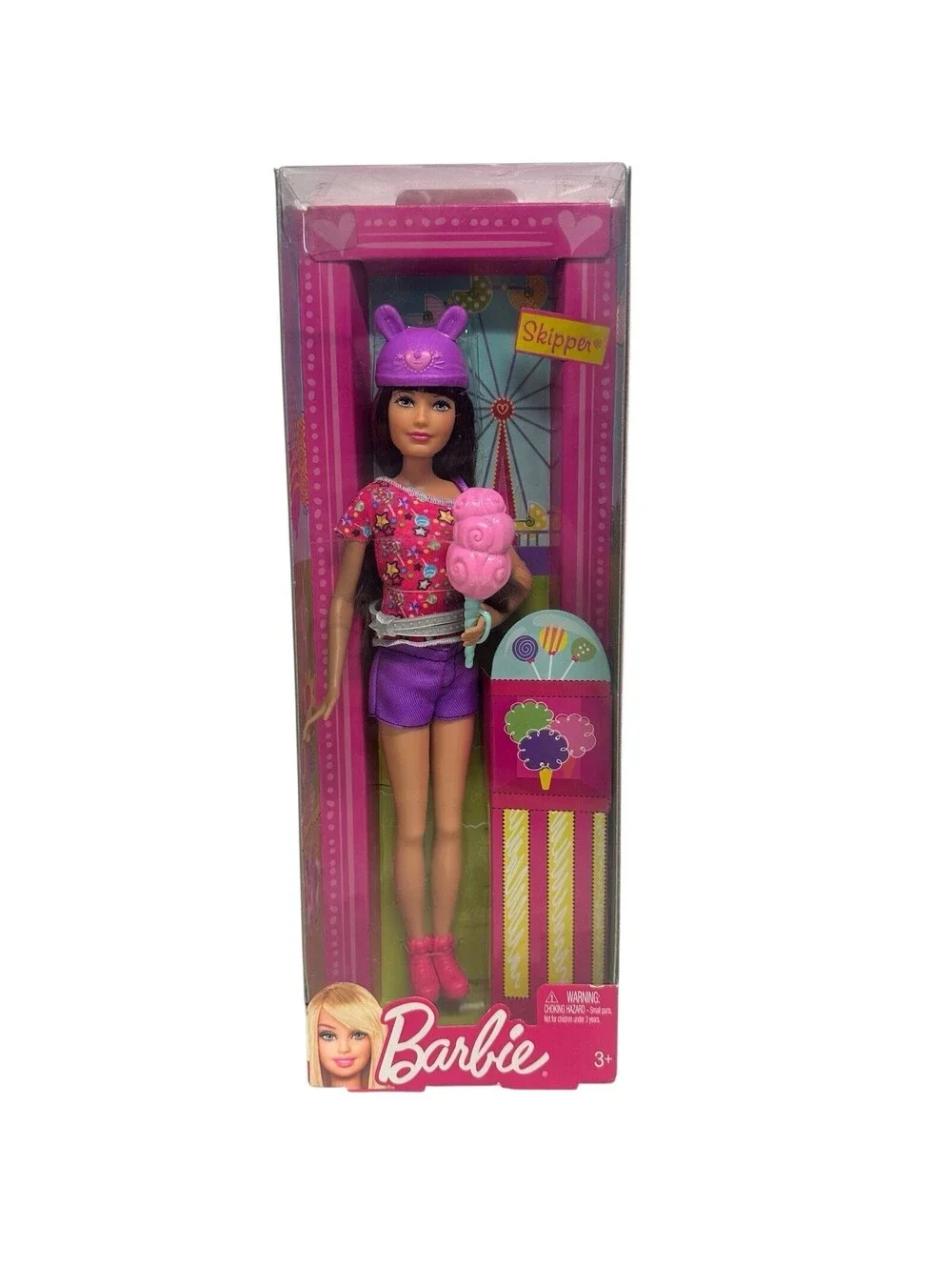 Barbie Sisters Amusement Park Skipper Doll With Purple Kitty Hat